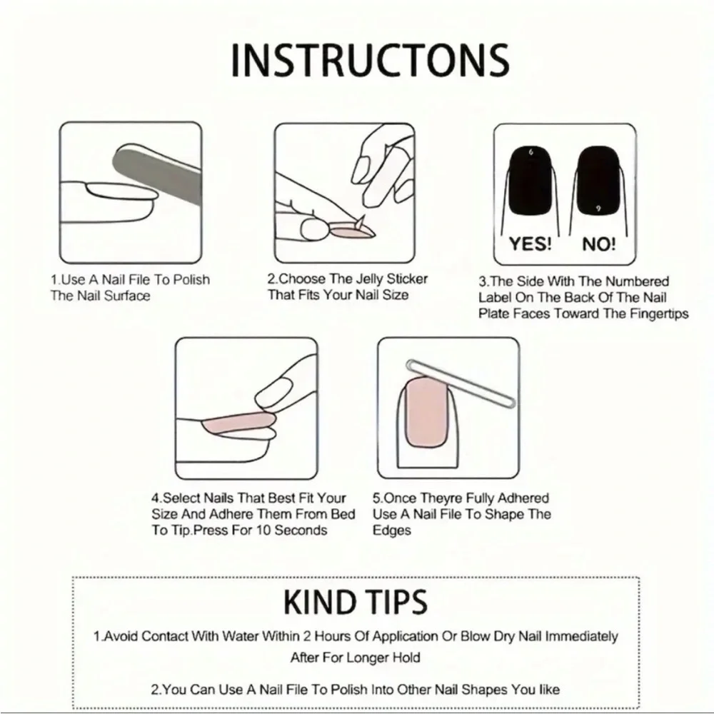 24 Piece Pink and Gray Ombre Press on Nails - Picture 4 of 7